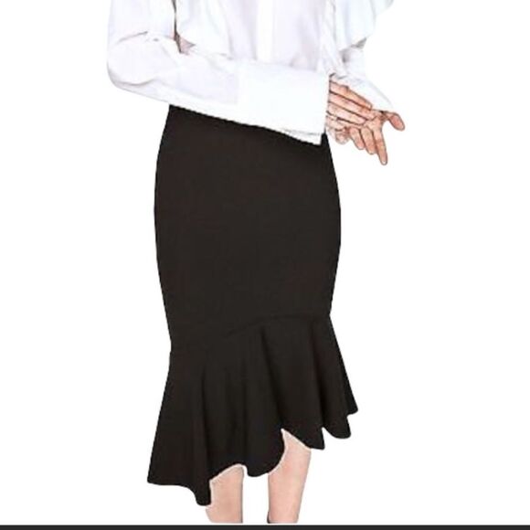 Zara Black Mermaid Skirt .Size M - Picture 1 of 16